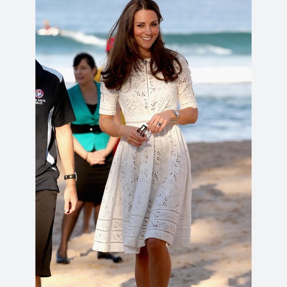 New Zimmermann White Eyelet Midi Dress